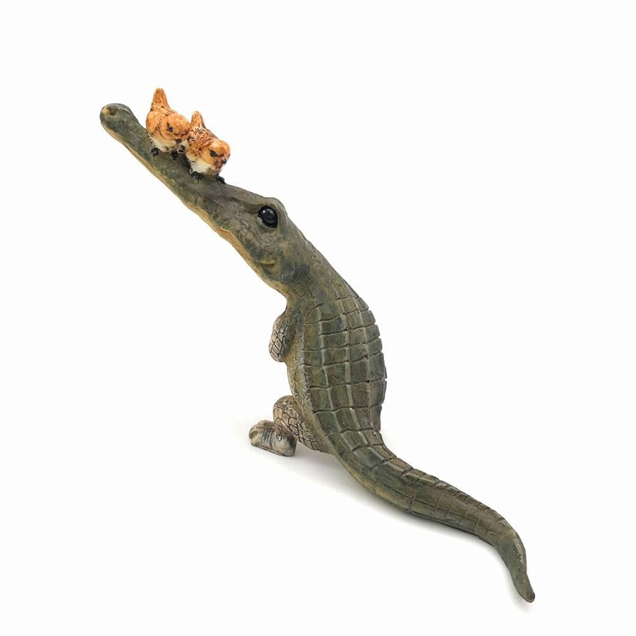 ワニ　置物 ワニ 置物 オブジェ シルバー クロコダイル インテリア